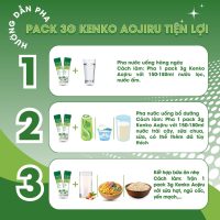 COMBO X2 Hộp Bột Rau Củ Xanh Detox KENKO AOJIRU Tự Nhiên Nguyên Chất 20 Gói